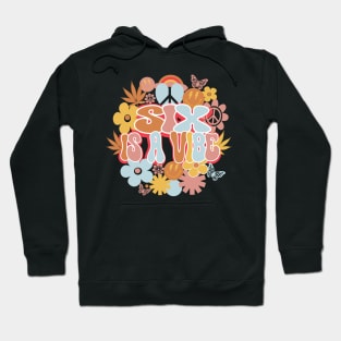 6th Birthday Retro Groovy Shirt, Six Is a Vibe 6 Year Old Birthday Hoodie